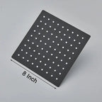 Matte Black 304 Stainless Steel Rain Shower Head (360° Rotatable)