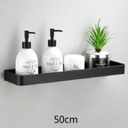 Matte Black Anodized Aluminum Corner Shower Shelf (3-Tier, Drill-Free)