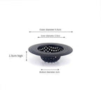 Matte Black Fine Mesh Stainless Steel Sink Strainer (Drop-In)