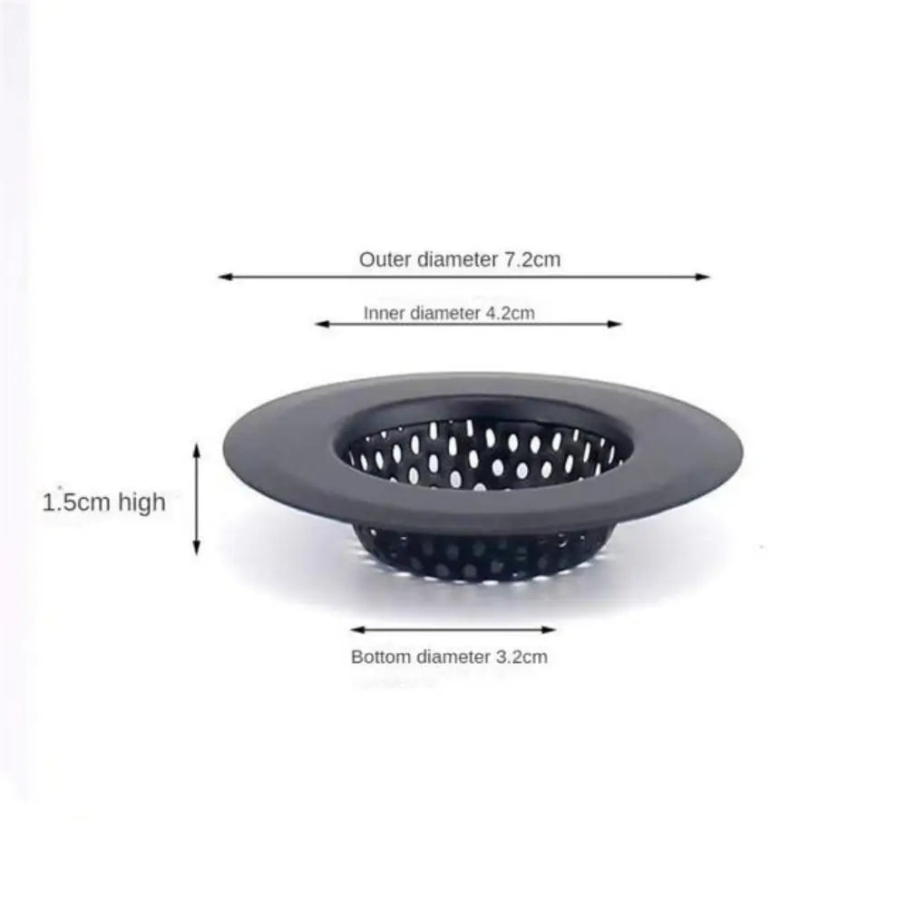 Matte Black Fine Mesh Stainless Steel Sink Strainer (Drop-In)