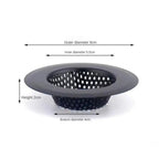 Matte Black Fine Mesh Stainless Steel Sink Strainer (Drop-In)