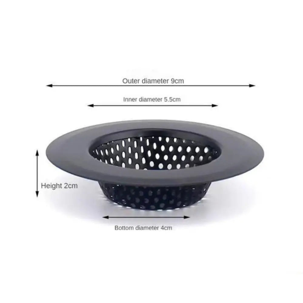 Matte Black Fine Mesh Stainless Steel Sink Strainer (Drop-In)