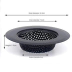 Matte Black Fine Mesh Stainless Steel Sink Strainer (Drop-In)