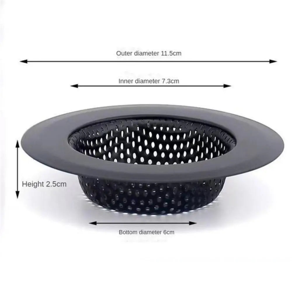 Matte Black Fine Mesh Stainless Steel Sink Strainer (Drop-In)