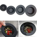 Matte Black Fine Mesh Stainless Steel Sink Strainer (Drop-In)