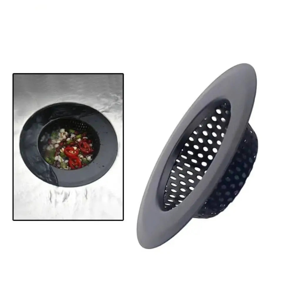 Matte Black Fine Mesh Stainless Steel Sink Strainer (Drop-In)