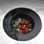 Matte Black Fine Mesh Stainless Steel Sink Strainer (Drop-In)