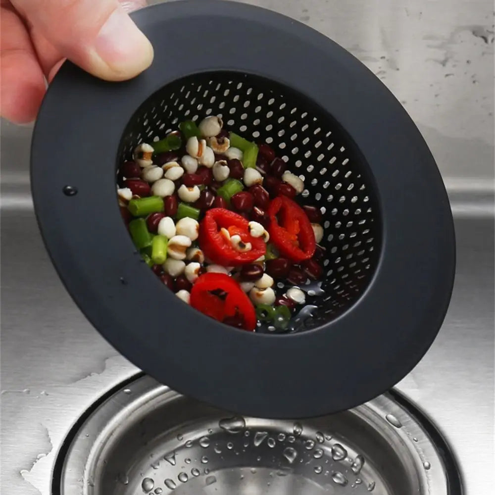 Matte Black Fine Mesh Stainless Steel Sink Strainer (Drop-In)