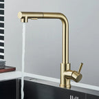 Matte Black Pull-Out & 360° Swivel Kitchen Faucet