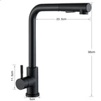 Matte Black Pull-Out & 360° Swivel Kitchen Faucet