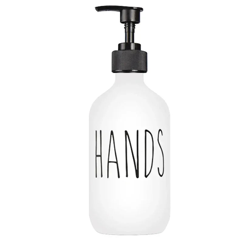 Matte Black Refillable Soap Dispenser Set (500 ml)