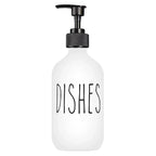 Matte Black Refillable Soap Dispenser Set (500 ml)