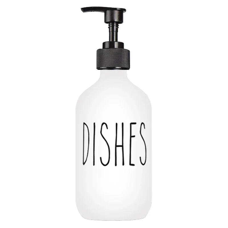 Matte Black Refillable Soap Dispenser Set (500 ml)