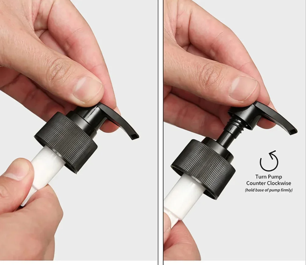 Matte Black Refillable Soap Dispenser Set (500 ml)