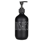 Matte Black Refillable Soap Dispenser Set (500 ml)