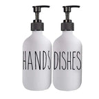 Matte Black Refillable Soap Dispenser Set (500 ml)