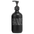 Matte Black Refillable Soap Dispenser Set (500 ml)
