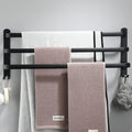Matte Black Rust-Resistant Aluminum Towel Bar (Wall-Mounted)