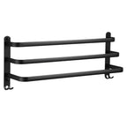 Matte Black Rust-Resistant Aluminum Towel Bar (Wall-Mounted)