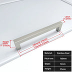 Matte Black Scratch-Resistant Aluminum Alloy Square Bar Pull (Multiple Sizes)