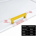 Matte Black Scratch-Resistant Aluminum Alloy Square Bar Pull (Multiple Sizes)