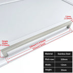 Matte Black Scratch-Resistant Aluminum Alloy Square Bar Pull (Multiple Sizes)