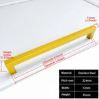 Matte Black Scratch-Resistant Aluminum Alloy Square Bar Pull (Multiple Sizes)