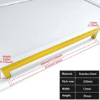 Matte Black Scratch-Resistant Aluminum Alloy Square Bar Pull (Multiple Sizes)