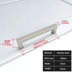 Matte Black Scratch-Resistant Aluminum Alloy Square Bar Pull (Multiple Sizes)