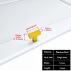 Matte Black Scratch-Resistant Aluminum Alloy Square Bar Pull (Multiple Sizes)
