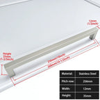 Matte Black Scratch-Resistant Aluminum Alloy Square Bar Pull (Multiple Sizes)