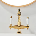 Matte Black Solid Brass Dual-Handle Bathroom Faucet (Single-Hole)