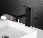 Matte Black Stainless Steel Bathroom Sink Faucet (Ceramic Cartridge)