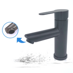 Matte Black Stainless Steel Bathroom Sink Faucet (Ceramic Cartridge)