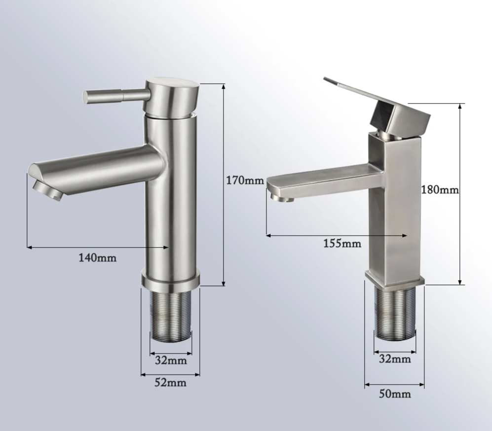 Matte Black Stainless Steel Bathroom Sink Faucet (Ceramic Cartridge)