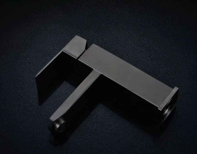 Matte Black Stainless Steel Bathroom Sink Faucet (Ceramic Cartridge)