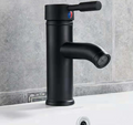 Matte Black Stainless Steel Single-Handle Faucet (Deck-Mounted)