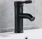 Matte Black Stainless Steel Single-Handle Faucet (Deck-Mounted)