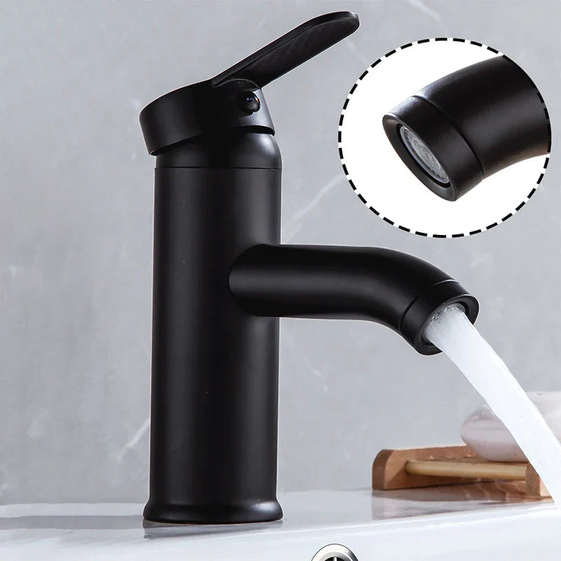 Matte Black Stainless Steel Single-Handle Faucet (Deck-Mounted)