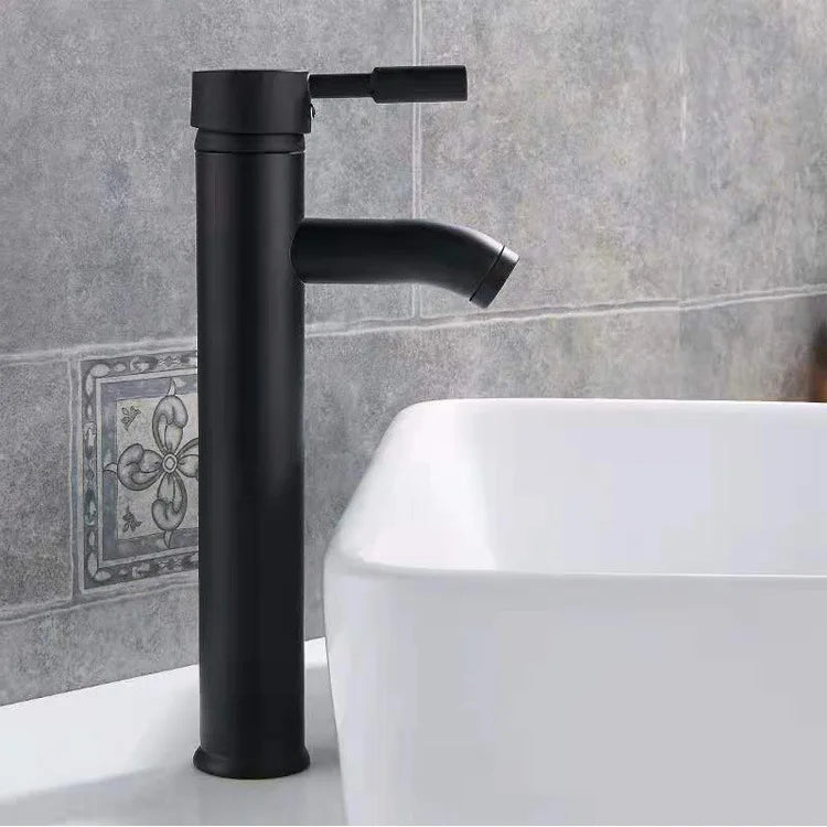Matte Black Stainless Steel Single-Handle Faucet (Deck-Mounted)