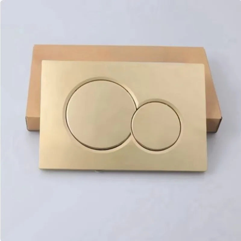 Matte Gold Fingerprint-Resistant Dual-Flush Actuator Plate