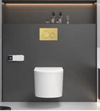Matte Gold Fingerprint-Resistant Dual-Flush Actuator Plate