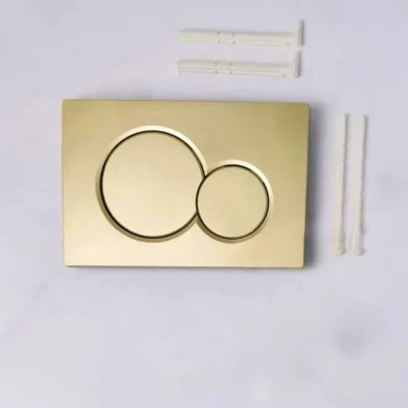 Matte Gold Fingerprint-Resistant Dual-Flush Actuator Plate