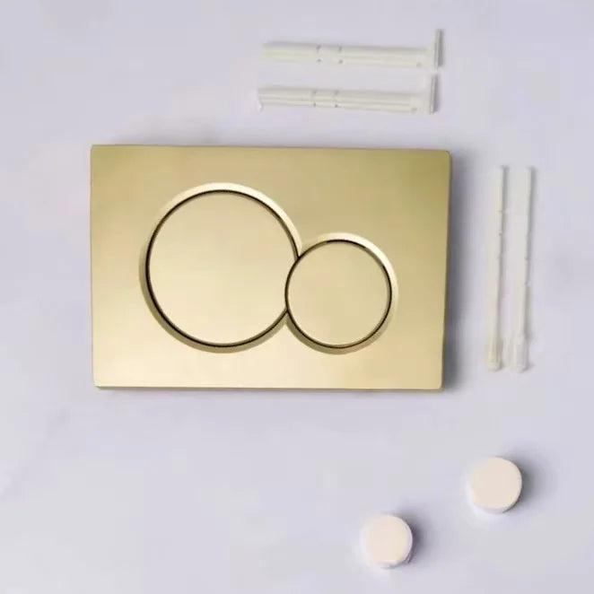 Matte Gold Fingerprint-Resistant Dual-Flush Actuator Plate
