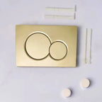 Matte Gold Fingerprint-Resistant Dual-Flush Actuator Plate