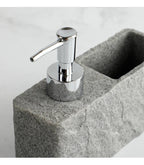 Matte Stone-Texture Refillable Soap Dispenser & Sponge Holder