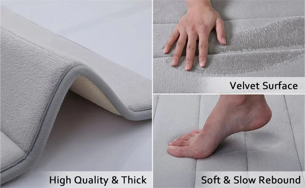 Memory Foam Water-Absorbent Non-Slip Bath Mat