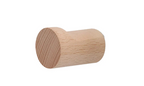 Minimalist Solid Beech & Black Walnut Wall Hook (Single Hook)