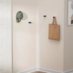 Minimalist Solid Beech & Walnut Wall Hooks (Set of 4)