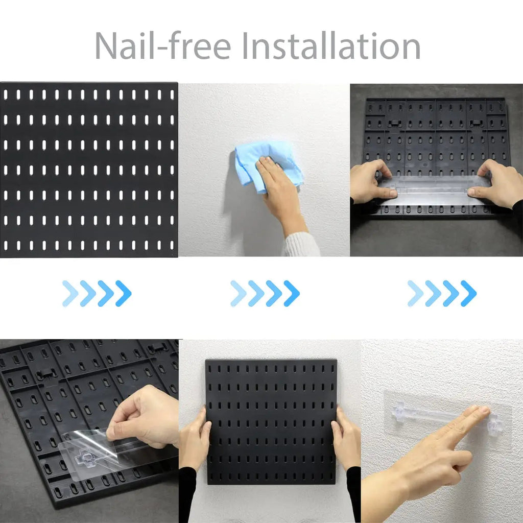 Modular Powder-Coated Wall Pegboard Organizer (22 x 22 in)